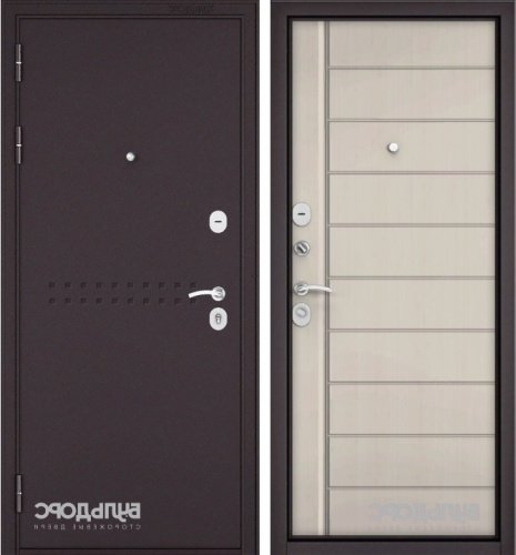 Мастино (Бульдорс) MASS 90 960*2050 L, н. Букле шоколад R-4, вн. Ларче бьянко 9S-136