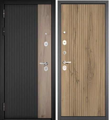 Мастино TRUST ECO 401/161 Черный матовый-ДГМ/Антрацит букле-Дуб галифакс медовый