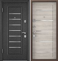 Входная дверь в квартиру Delta-112 Черный шелк VDM-2N, CT Wood Light Grey DC-1MC