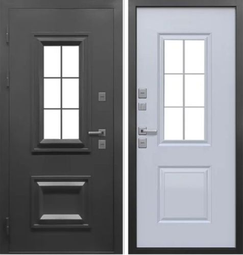 11 см Протерма 3D Стеклопакет Букле графит Эмалит серый