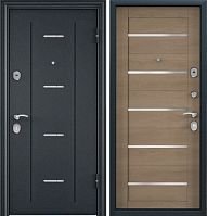 Входная дверь в квартиру Delta-112 синий букле DL-1 МДФ Wood Brown DC-1W