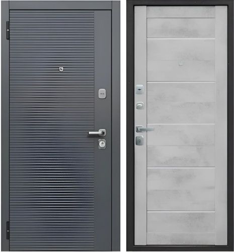 7,5 см Бостон Бетон снежный Царга (вставки из сатинированного стекла Лакобель)